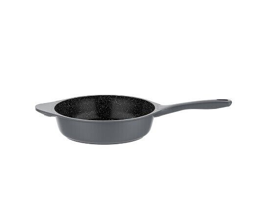 Antihaft Pfanne Bratpfanne 28cm 3,9L Indutkion Aluminium Beschichtung silber