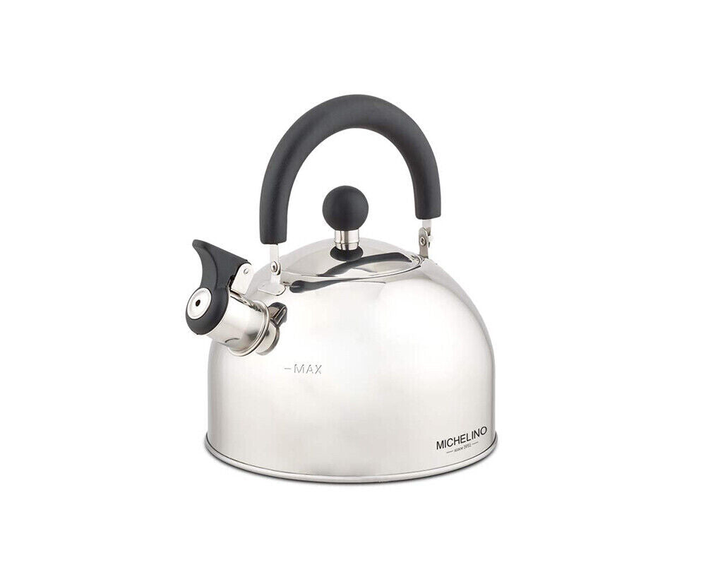 MICHELINO 1,5/2L Wasserkessel Edelstahl Teekessel Kessel Flötenkessel
