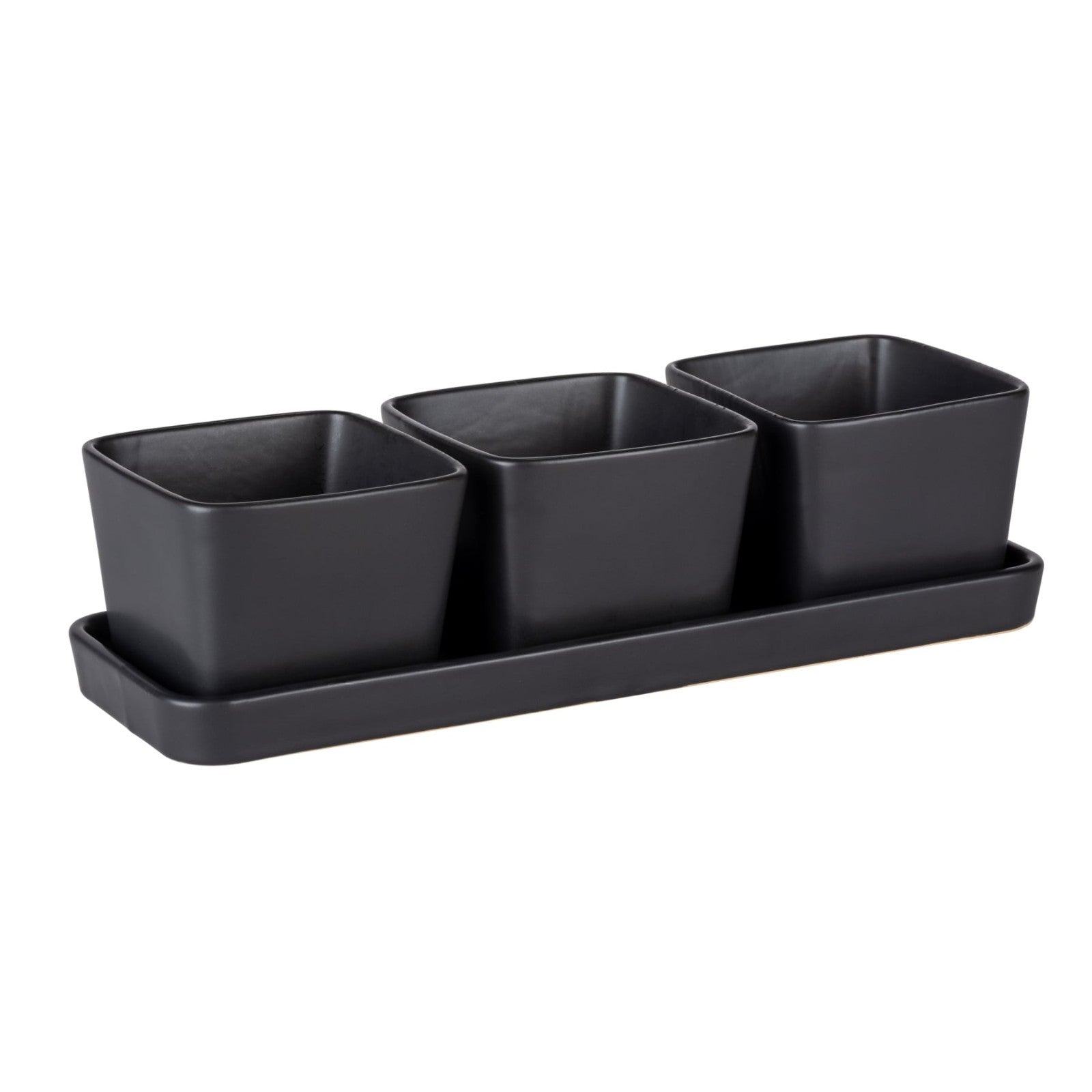 WENKO Dipschale Snackschale Snacks Servierschale Snack Tapas Set 0,3L Schwarz