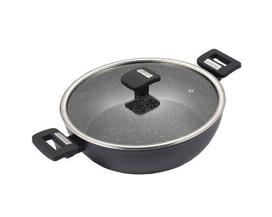 Schäfer Servierpfanne mit Glasdeckel Ø 28 cm Pfanne Bratpfanne