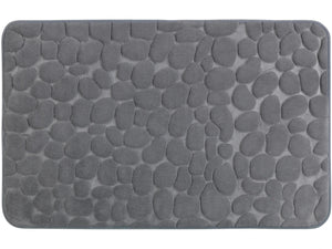 WENKO Memory Badematte 50x80cm Grau Anti Rutsch Kieselstein-Optik