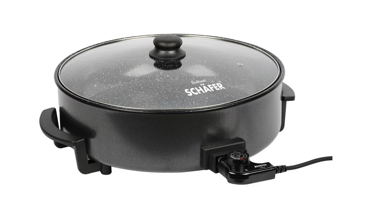 Schäfer Multipfanne Elektrisch (B 36cm H 7cm) mit Keramikbeschichtung Pizzapan