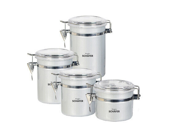 Schäfer 4tlg. Vorratsdosen-Set Metallic