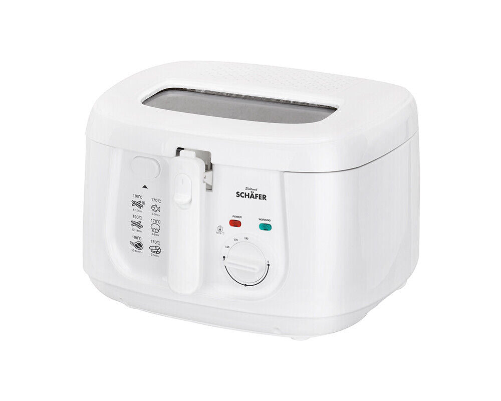 Kunststoff-Fritteuse 2,5 L, 1800W weiß, SCHÄFER