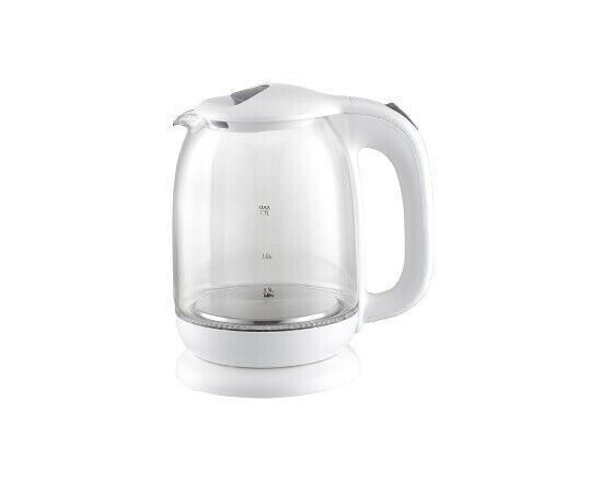Wasserkocher Glas LED 1,7 Liter weiß Wasserkocher LENTZ