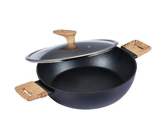 SCHÄFER Servierpfanne mit Deckel Ø 28cm Maple Wood