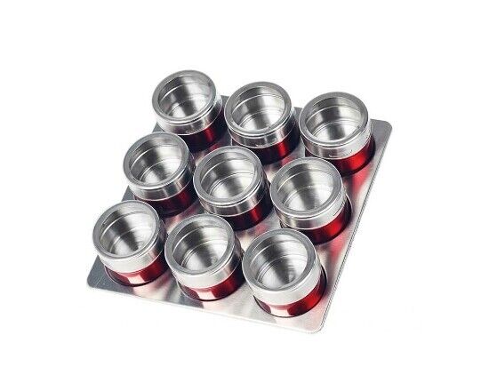 10tlg. Gewürzdosen-Set Metallic Red Schäfer