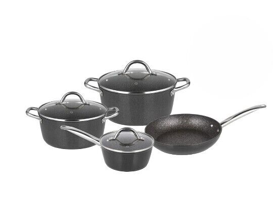 Michelino 7-tlg. Kochtopf-Set Serie Marie, schwarz