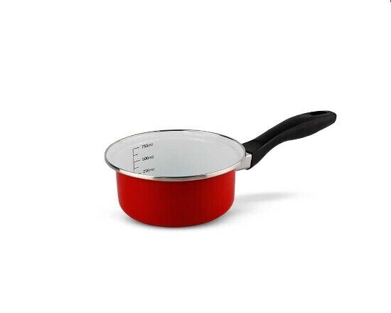 Schäfer Stiehltopf 16 cm Metallic Rot Emaillebeschichtung