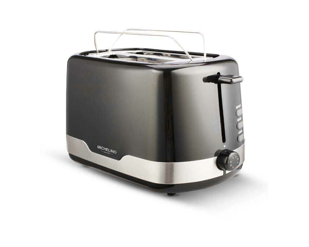 MICHELINO 2-Schlitz-Toaster Brötchenaufsatz Zweischeibentoaster Toastautomat