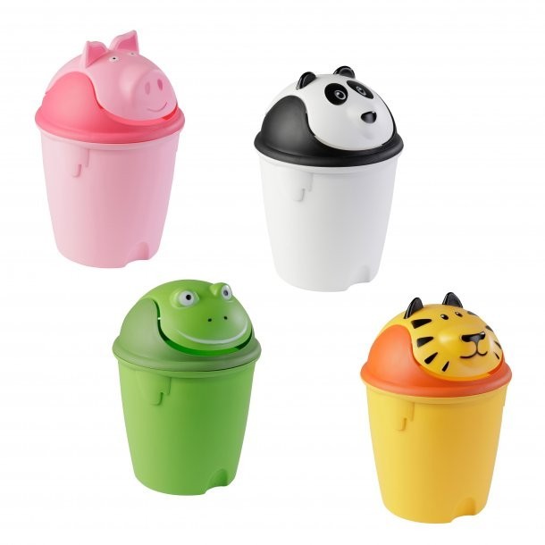 Eimer mit Tiermotiven Kunststoff - Frosch - Löwe - Panda - Schwein