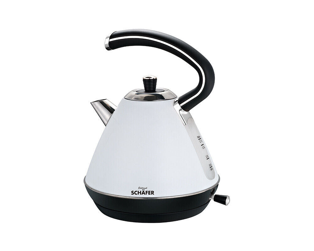 Schäfer Wasserkocher Retro 1,7 Liter weiß