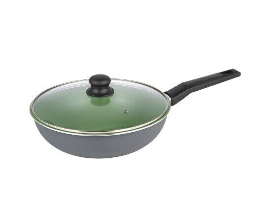 Michelino Pfanne mit Deckel 24cm Durchmesser Serie Lara grün/grau