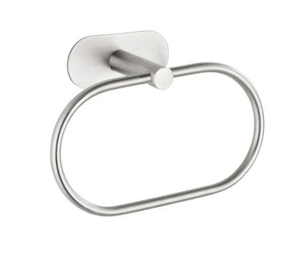 Wenko Handtuchring Turbo-Loc Edelstahl Orea Matt ohne Bohren mit Kleepad System