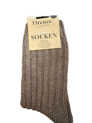 2er Set Kuschelige Wintersocken aus Alpakawolle für Damen und Herren im 2er Set