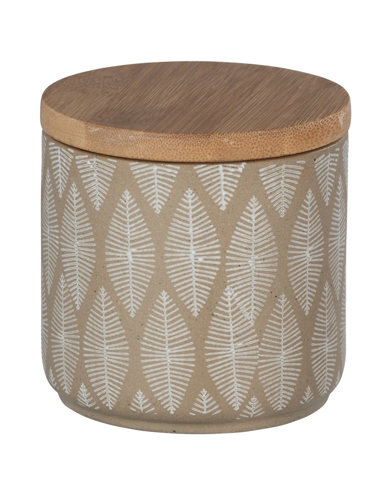 Wenko Universaldose Tupian Beige, hochwertiger Keramik mit Bambus Deckel