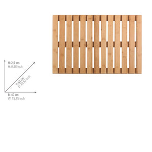 WENKO Baderost Indoor Outdoor Bambus Vorleger 40x60 Bad Matte Sauna Pool Holz
