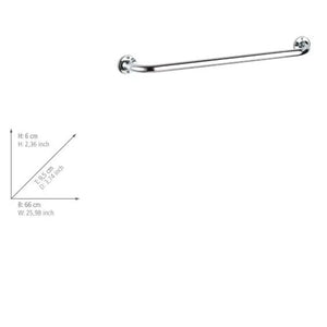 WENKO Badetuch Stange Basic 60 cm Halter Bad Handtuch Edelstahl Dusche