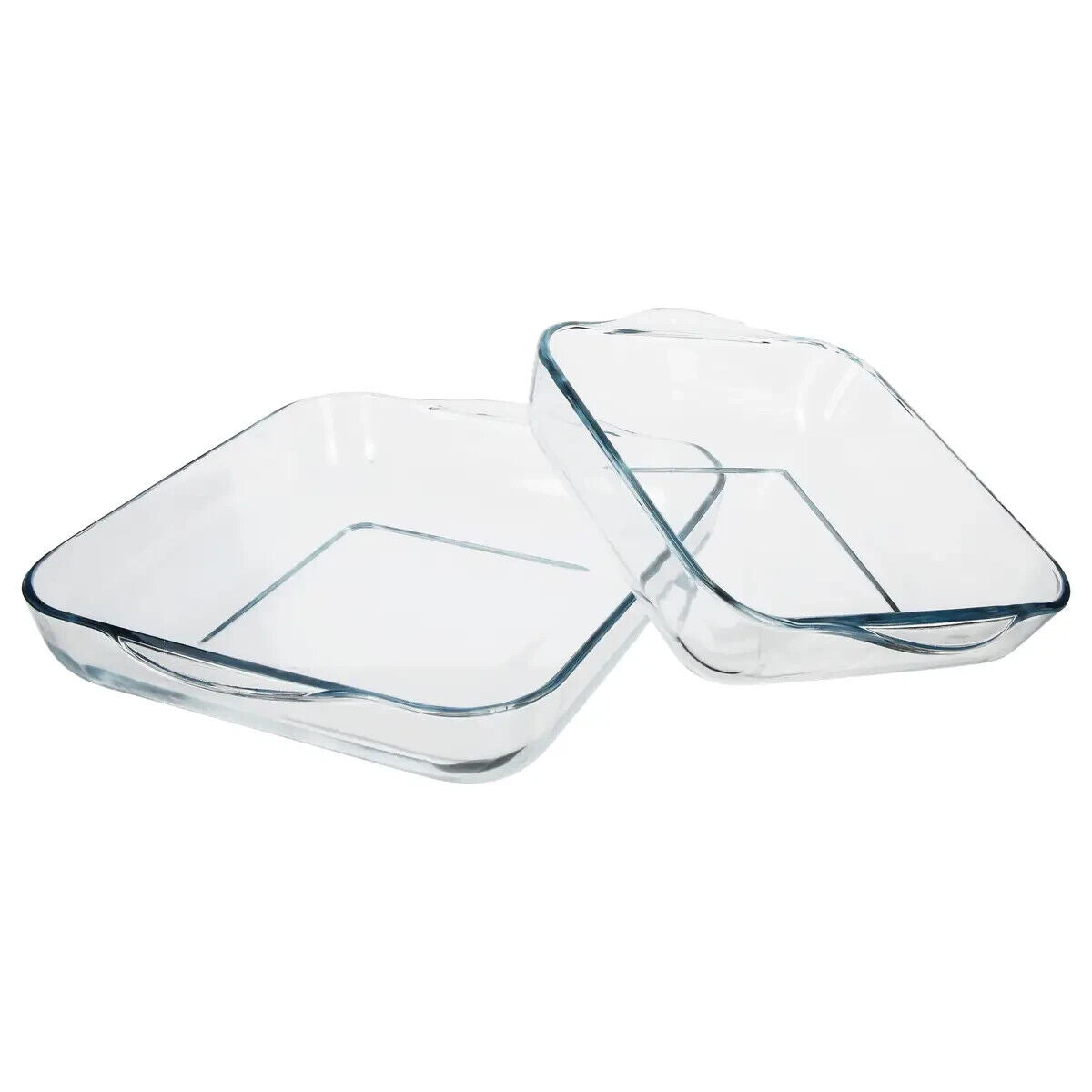 Pasabahce Borcam-Set Eckig Glas Auflaufform Servierform Quadrat 2er Set