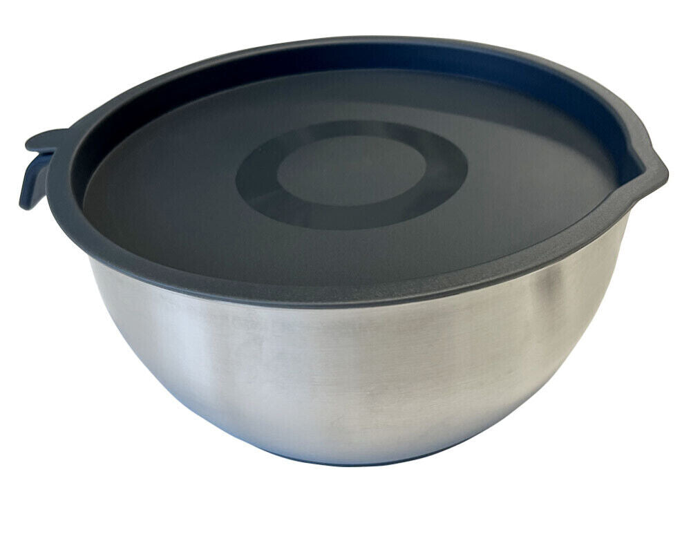 Michelino Edelstahl Rührschüssel Serie Tobias Rührschale mit Deckel Silikongr...