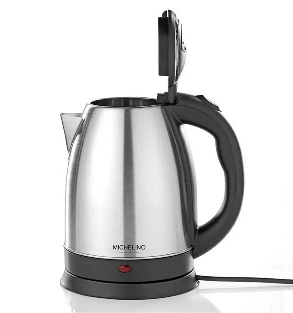 MICHELINO 1,8L Wasserkocher Edelstahl Teekessel Farbe: Silber