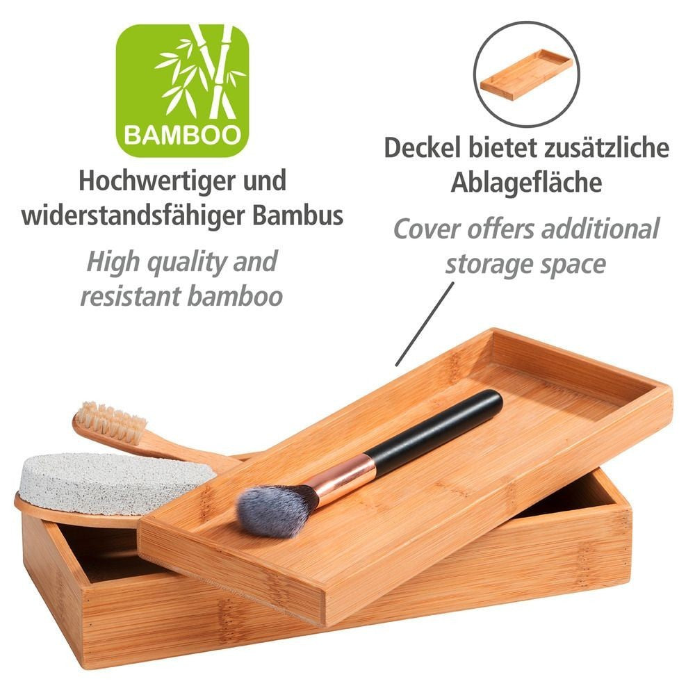 Wenko Bambus Box Mod. Terra mit Deckel schmale Ablage