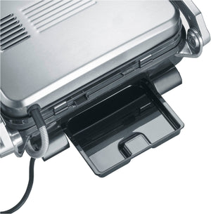 Integrierte Fettauffangschale am Schäfer Kontaktgrill, saubere Zubereitung