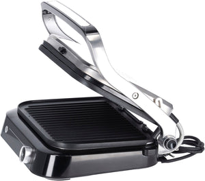 Schäfer Kontaktgrill mit Display, herausnehmbare Grillplatten, Fettauffangschale, 1800 W, schwarz