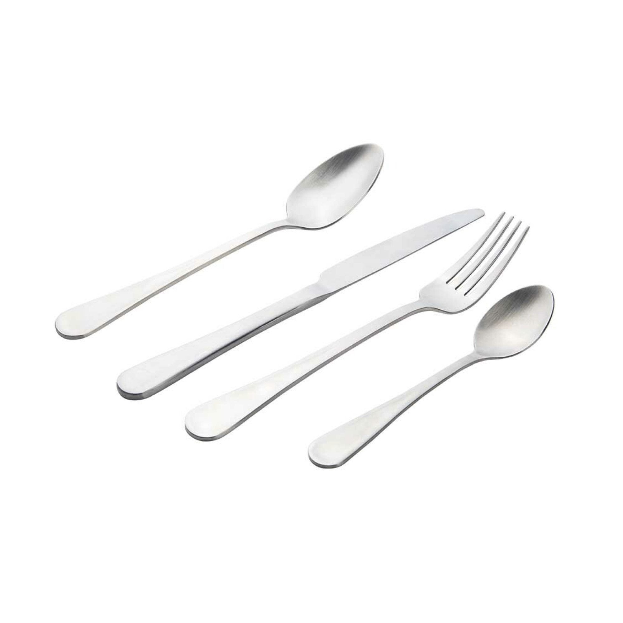 Schäfer Besteckset Serie Sare 24-teilig aus Edelstahl 18/10 mit Messer, Gabel, Löffel und Teelöffel in silberner Ausführung