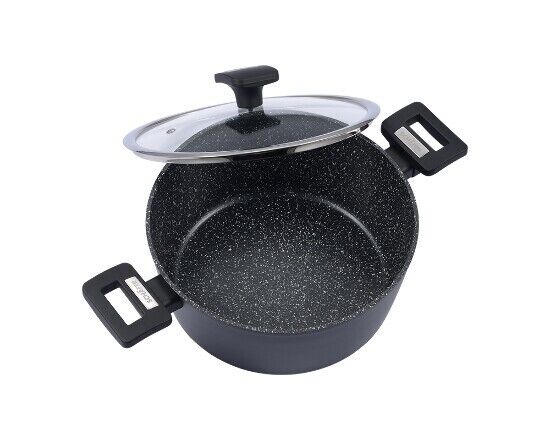 Schäfer Bratentopf mit Deckel Marble Black Ø 20cm