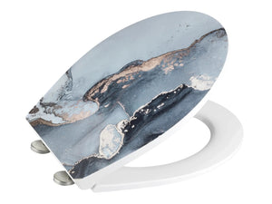 WENKO Kunststoff WC Sitz Licata mit Absenkautomatik Badezimmer Gäste WC