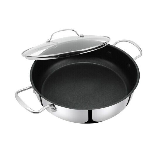 Schäfer Servierpfanne mit Deckel Ø 28cm Radiant Silver