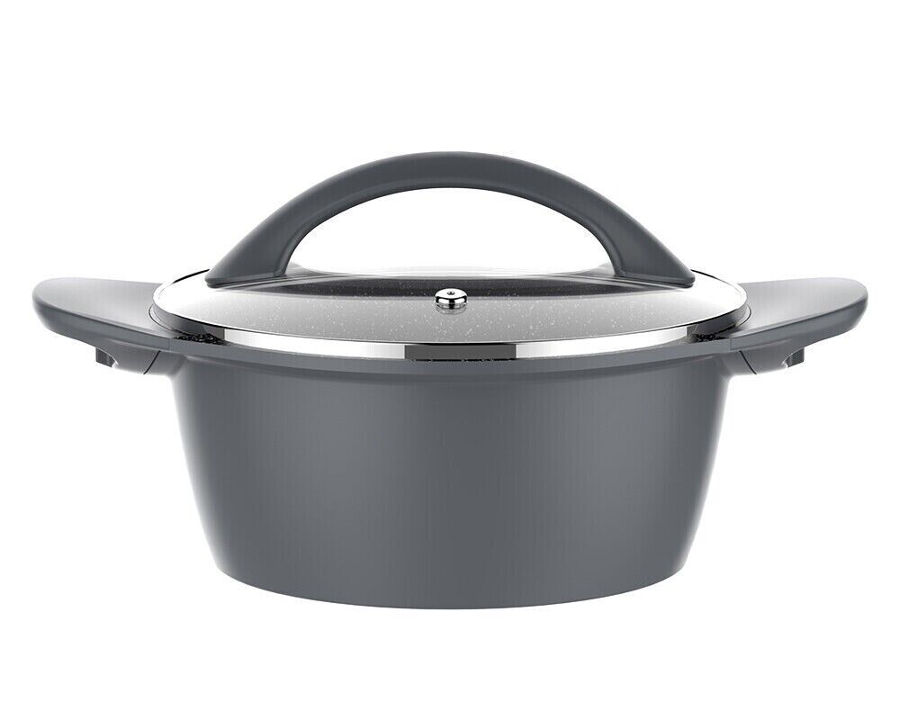 Schmortopf mit Glasdeckel 9,6L 32cm Kochtopf Antihaft Beschichtung Topf