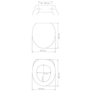 WENKO WC SITZ GUBBIO mit Absenkautomatik Toiletten Deckel Duroplast Klo Brillen