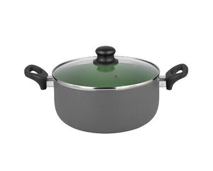 Michelino Bratentopf mit Deckel Serie Lara 28cm Durchmesser grün/grau