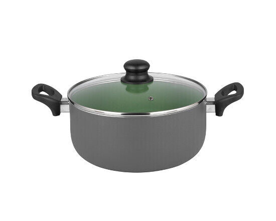 Michelino Bratentopf mit Deckel Serie Lara 28cm Durchmesser grün/grau