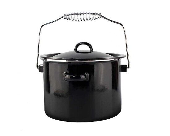 Michelino Campingtopf mit Henkel 3,5L Ø20cm Kochtopf Outdoor Emaile Grillbedarf