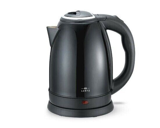 Lentz Edelstahl Wasserkocher 1800w 1,8L Schwarz/Kupfer/Rot