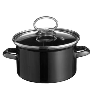 Michelino Schwarz Zoe Bratentopf Deckel 16, 20, 24 cm Set Topfset Kochtopf Töpfe