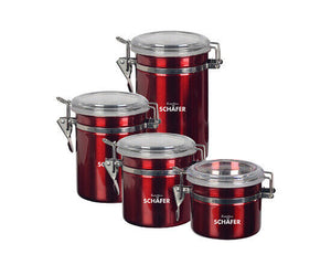 Schäfer 4tlg. Vorratsdosen-Set Metallic