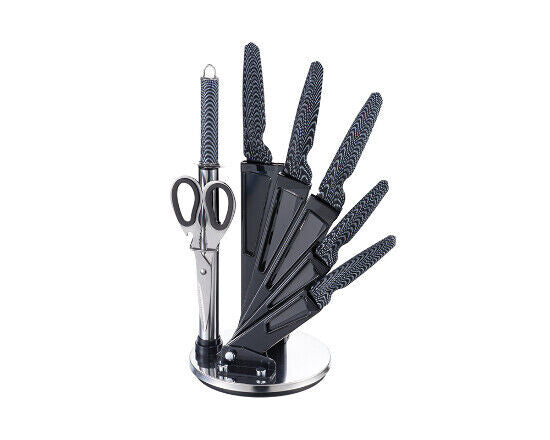 Michelino Messer-Set 8-teilig inkl. Acrylständer Messerblock verschiedene Farben