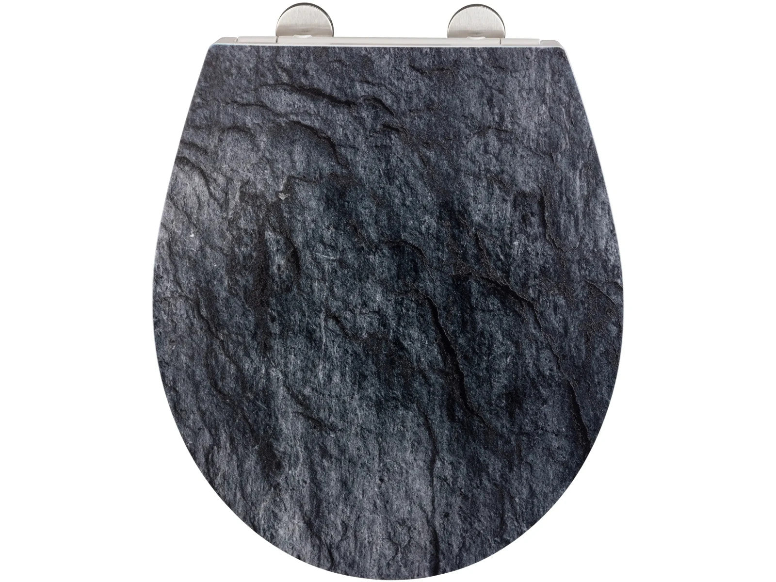 Premium WC-Sitz Mod. Slate Rock mit Relief, aus antibakteriellem Duroplast