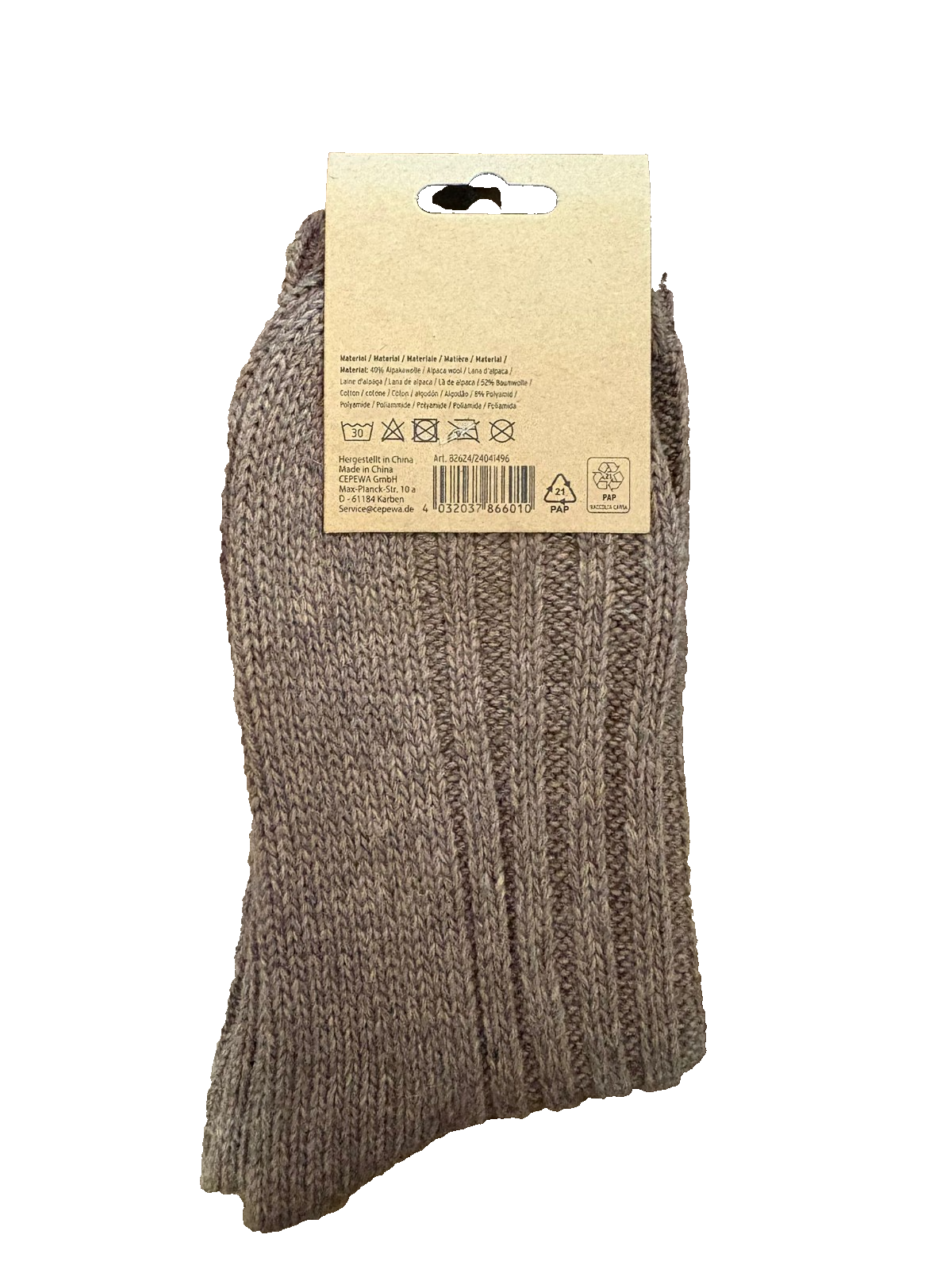 2er Set Kuschelige Wintersocken aus Alpakawolle für Damen und Herren im 2er Set