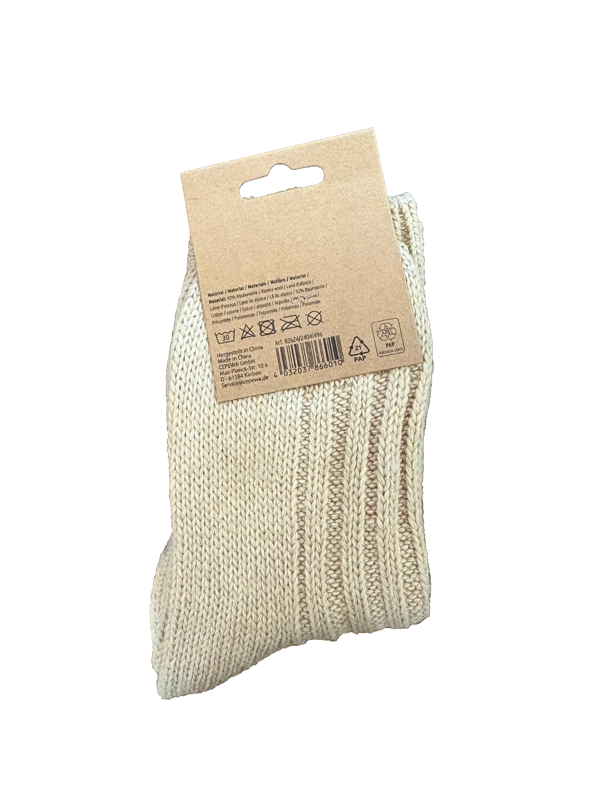 2er Set Kuschelige Wintersocken aus Alpakawolle für Damen und Herren im 2er Set