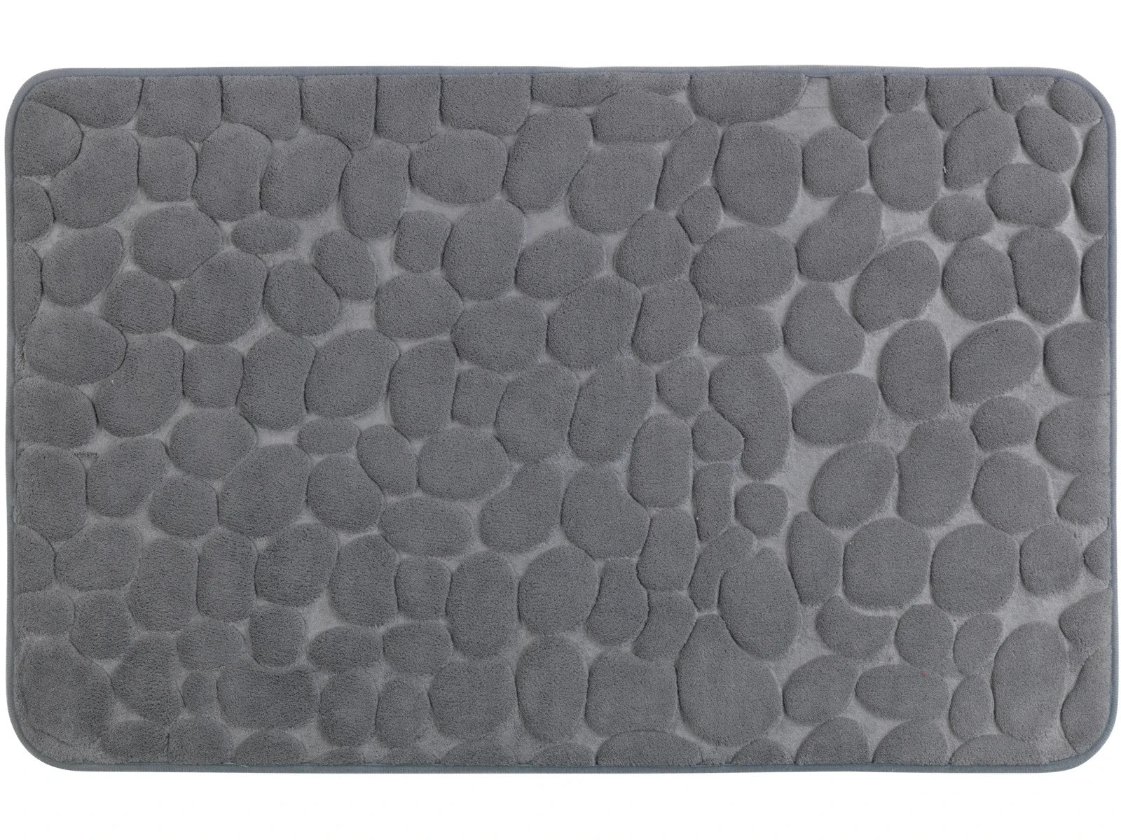 WENKO Memory Badematte 50x80cm Grau Anti Rutsch Kieselstein-Optik