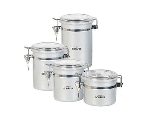 Schäfer 4tlg. Vorratsdosen-Set Metallic