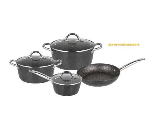 7-Teilig TopfSet Induktion Pfannen-Set Edelstahl Töpfe Antihaft Backofengeeignet
