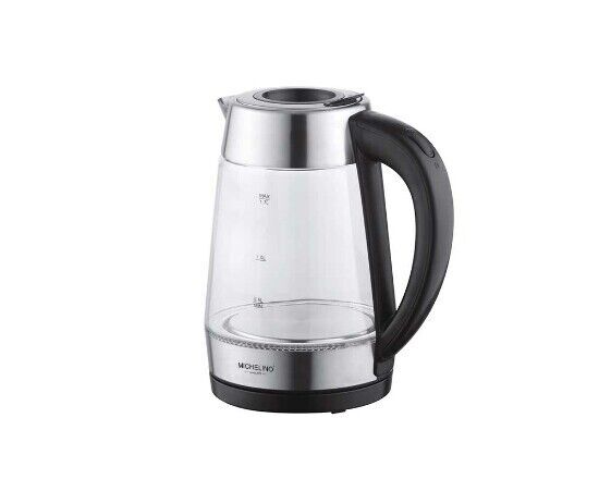 MICHELINO 1,8L Wasserkocher Edelstahl Teekessel kabelloser Kocher