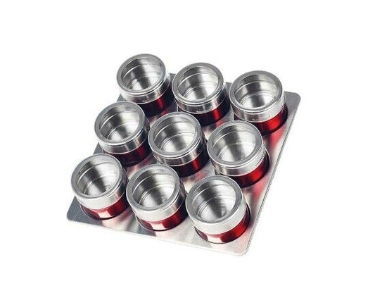 10tlg. Gewürzdosen-Set Metallic Red Schäfer