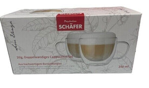 Schäfer 2tlg. Doppelwandiges Cappuccino Set 250ml